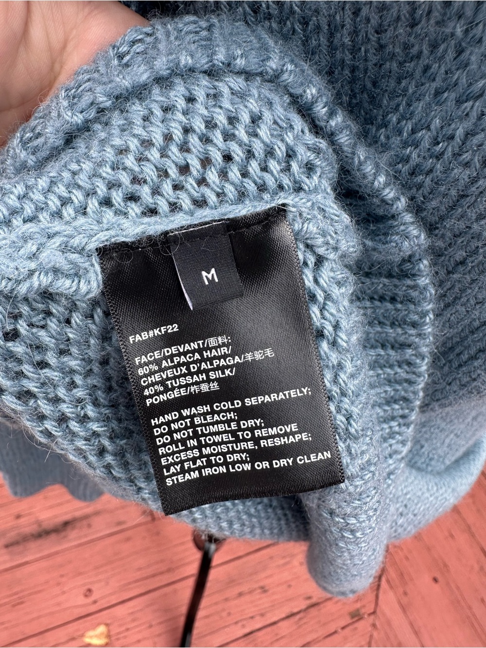 Lafayette 148 New York Alpaca & Silk Blue Boatneck Long SleeveKnit Sweater - Picture 5 of 5